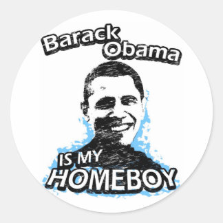Sticker Rond Barack Obama est mon petit garçon