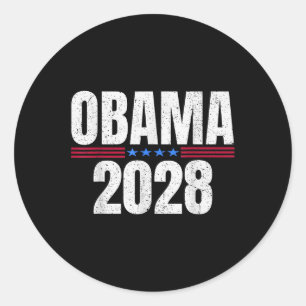 Sticker Rond Barack Obama pour le président 2028 Obama 2028