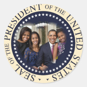Sticker Rond Barack Obama Président des États-Unis