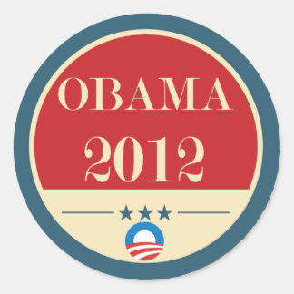 Sticker Rond Barack Obama Vote 2012