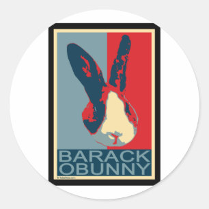 Sticker Rond Barack Obunny