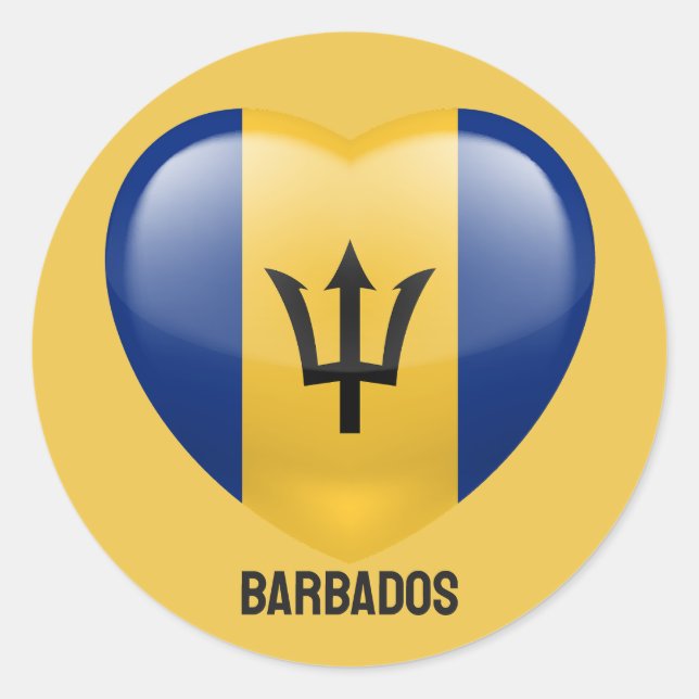 Sticker Rond Barbados Love (Devant)