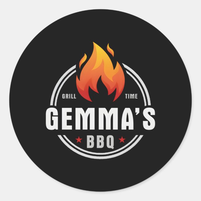 Sticker Rond Barbecue De Gemma (Devant)