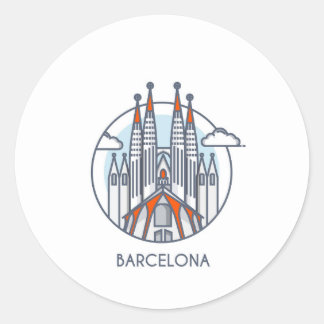 Sticker Rond Barcelone