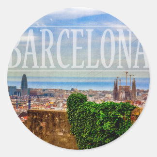 Sticker Rond Barcelone