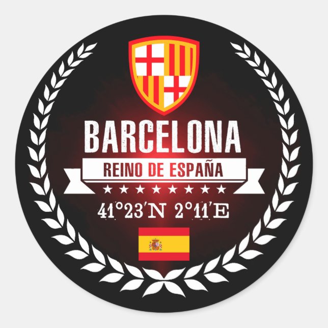 Sticker Rond Barcelone (Devant)