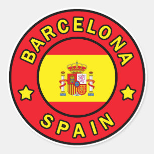 Sticker Rond Barcelone Espagne