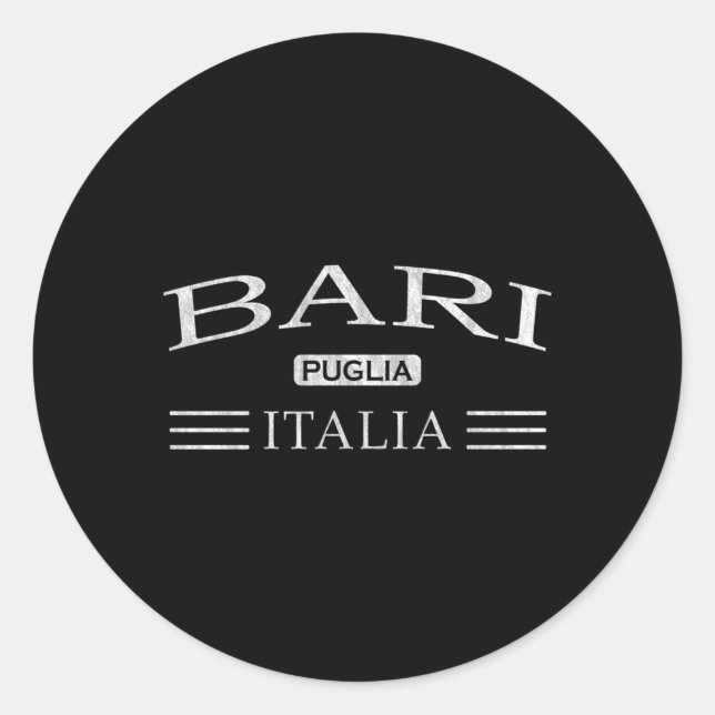 Sticker Rond Bari Puglia Italia Bari Apulia Italie (Devant)