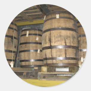 Sticker Rond Barils de Whiskey