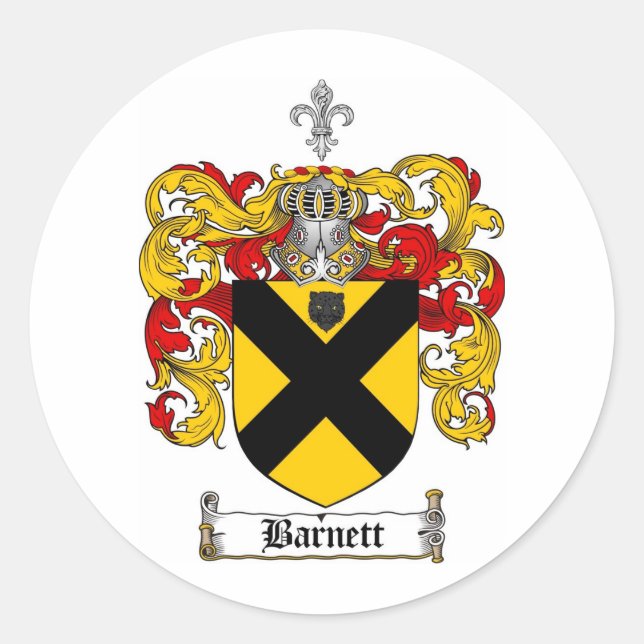 STICKER ROND BARNETT FAMILLE CREST - BARNETT COAT D'ARMES (Devant)
