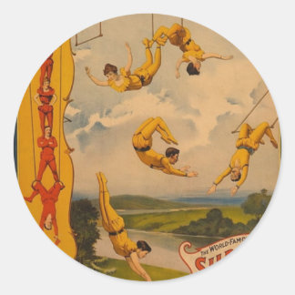 Sticker Rond Barnum & Bailey / Artistes de Trapeze