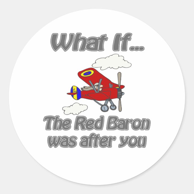 Sticker Rond Baron rouge (Devant)