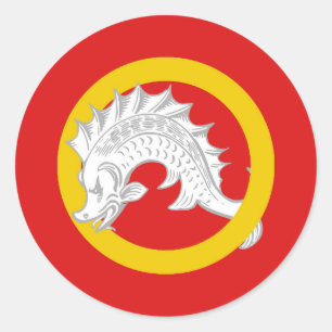 Sticker Rond Barony de l'Insigne Populace de Far West