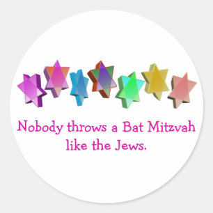 Sticker Rond Barre/Bat mitzvah