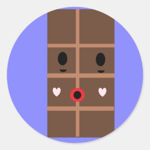 Sticker Rond Barre de chocolat Zombie