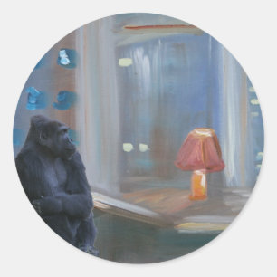 Sticker Rond Barre de singe