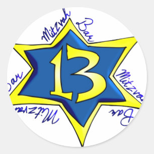 Sticker Rond Barre MItzvah