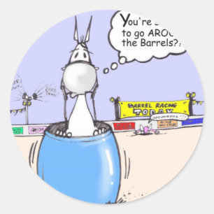 Sticker Rond Barrel Racer