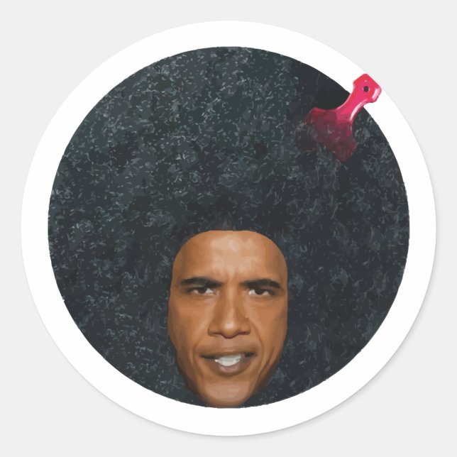 Sticker Rond Barry Est Le Président Le Plus Cool Jamais (Devant)
