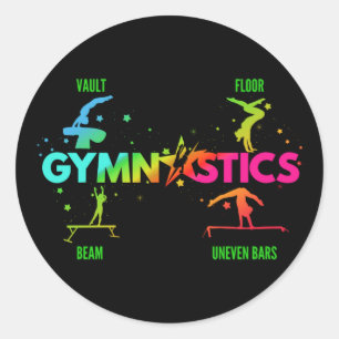 Sticker Rond Bars de gymnastique pour femmes Coffre-fort pour p