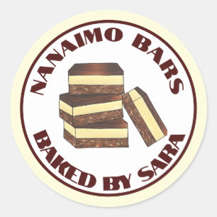 Sticker Rond Bars De Nanaimo Boulangerie Maison Fabriquée Par