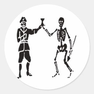 Sticker Rond Bart Roberts-Noir