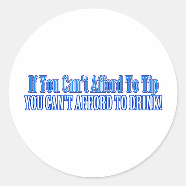 Sticker Rond Bartender dit : (Devant)