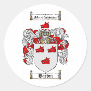 STICKER ROND BARTON FAMILLE CREST - BARTON COAT D'ARMES