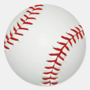 Sticker Rond Base-ball américain dessiné par bande dessinée