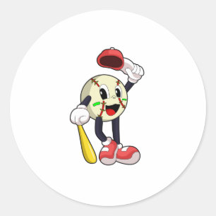 Sticker Rond Base-ball avec base-ball