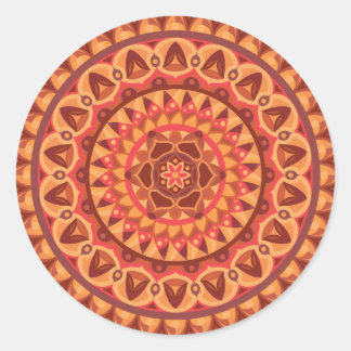 Sticker Rond Base Brown Mandala