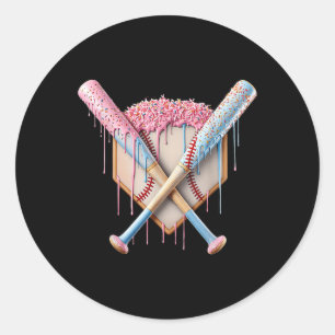 Sticker Rond Base de baseball Ice Cream Accueil Plate Drift jeu