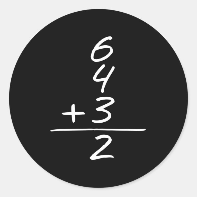 Sticker Rond Baseball 6 4 3 Double Play Turn Two Design (Devant)