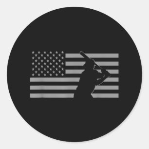 Sticker Rond Baseball américain États-Unis Drapeau Baseball