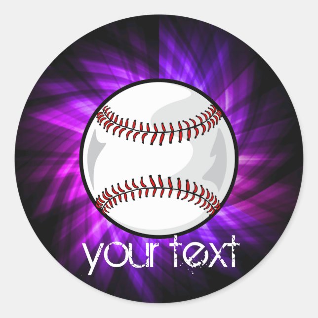 Sticker Rond Baseball en peluche; softball (Devant)