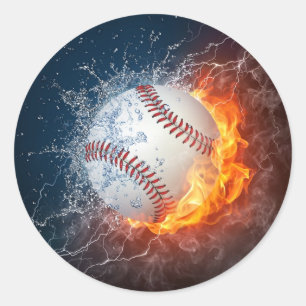 Sticker Rond Baseball extrême