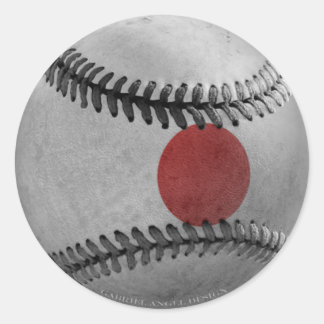 Sticker Rond Baseball japonais