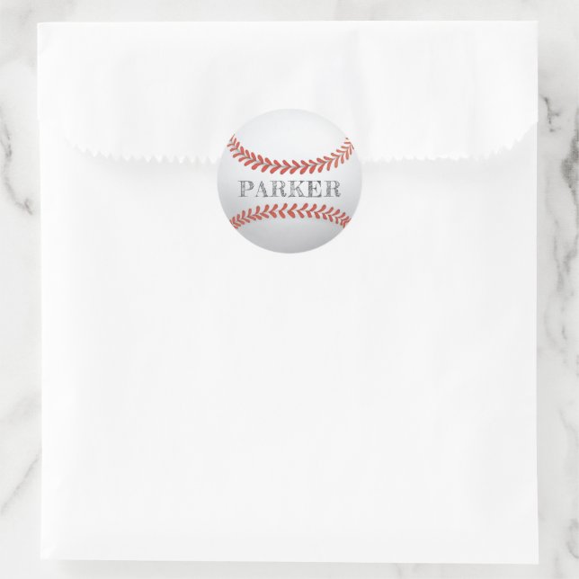 Sticker Rond Baseball personnalisé (Sac)