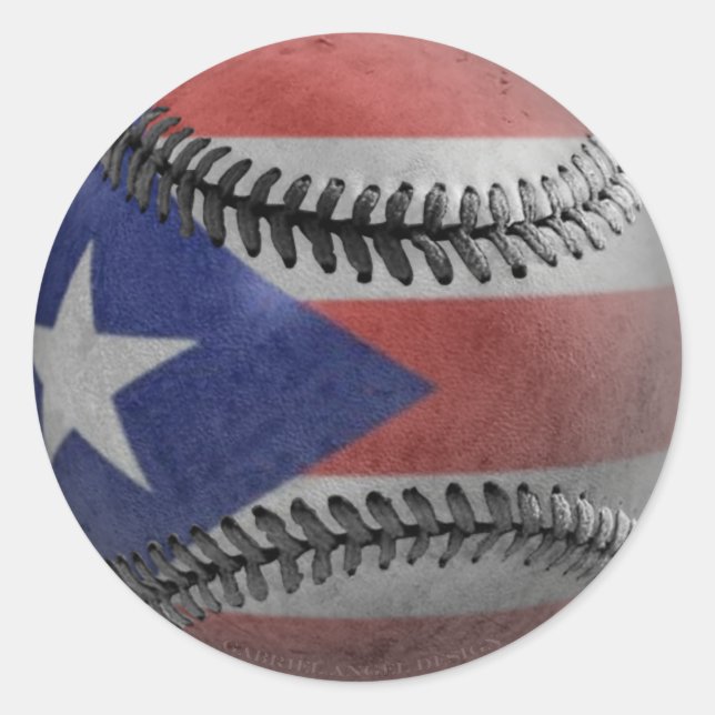 Sticker Rond Baseball portoricain (Devant)