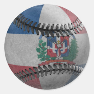 Sticker Rond Baseball République Dominicaine