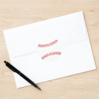 Sticker Rond Baseball simple avec coutures Sports personnalisab