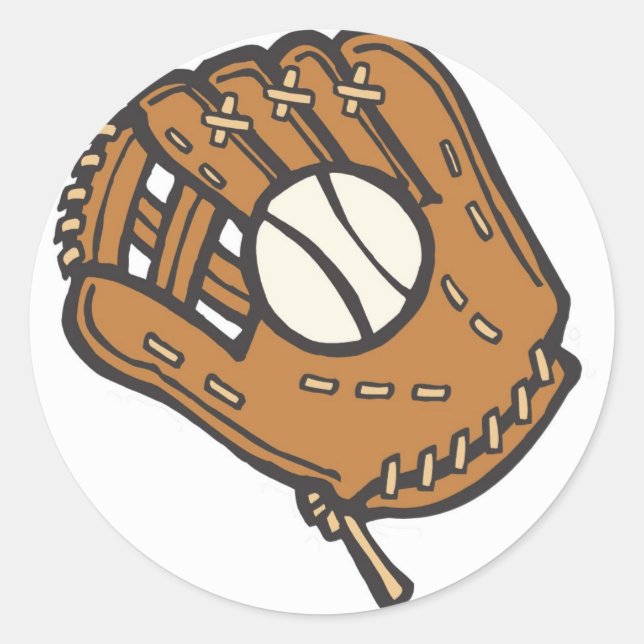 Sticker Rond baseball/softball (Devant)