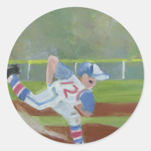 Sticker Rond Baseball sur la baie