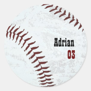Sticker Rond baseball vintage