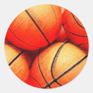 Sticker Rond Basket