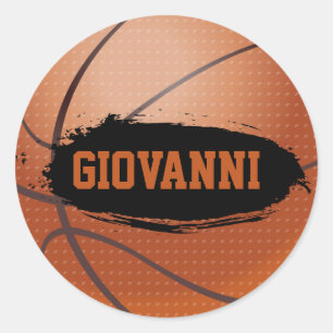 Sticker Rond Basket-ball de Giovanni