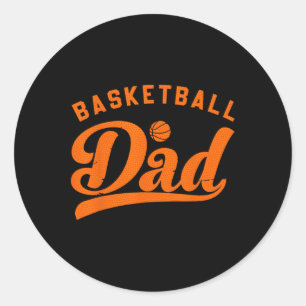 Sticker Rond Basket-ball papa cadeaux papa papa Basketball Fête