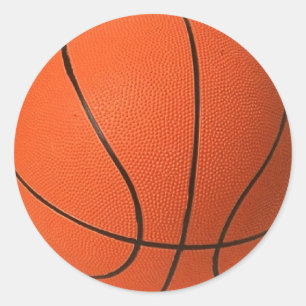 Sticker Rond Basket-ball réaliste et cool