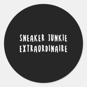 Sticker Rond Basket Junkie Sneakerhead Chaussure Collector Snkr