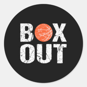 Sticker Rond Basketball Coach Box Out Dit Nouveauté Cadeau